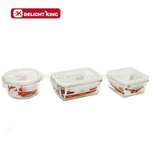 Glass Food Containers with Customized Decal Pattern